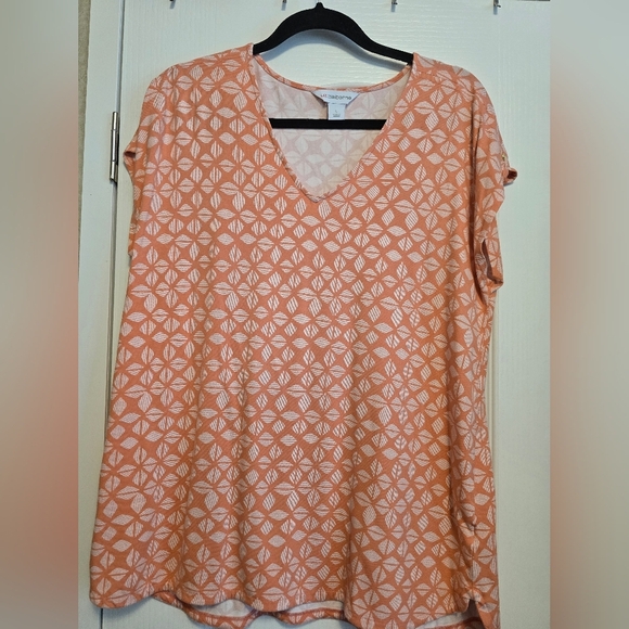 Ladies Lg Liz Claiborne Short Sleeve Top - Picture 1 of 4